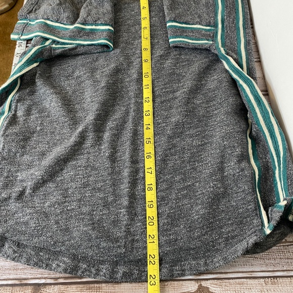 MADEWELL Pullover Top Grey Knit with Green Contrast Ribbon Accent Size S - Picture 6 of 8